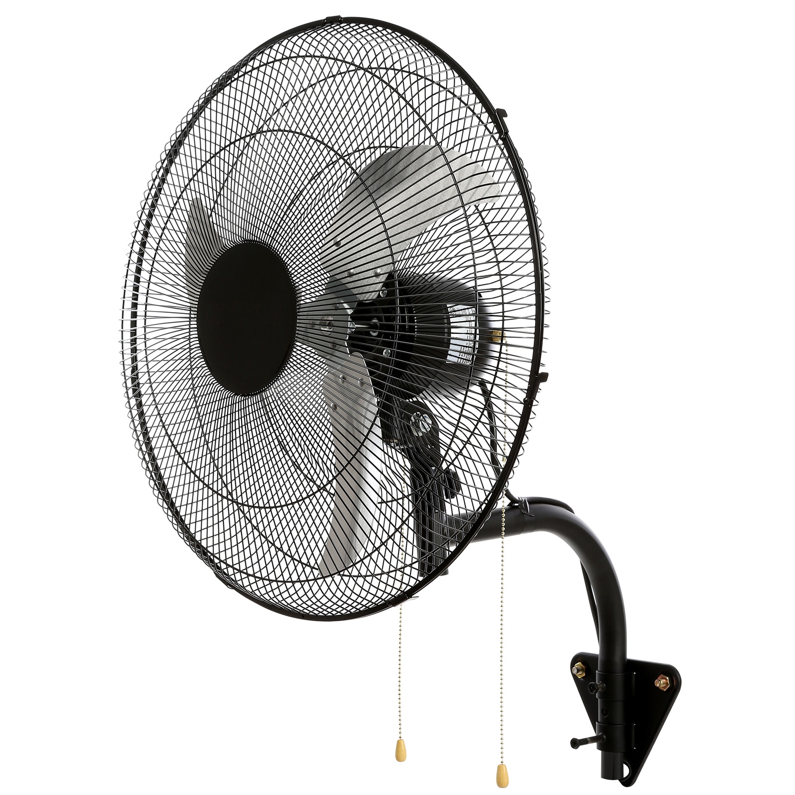 Industrial Wall Mounted Oscillating Fan High Velocity Black_voghion.com